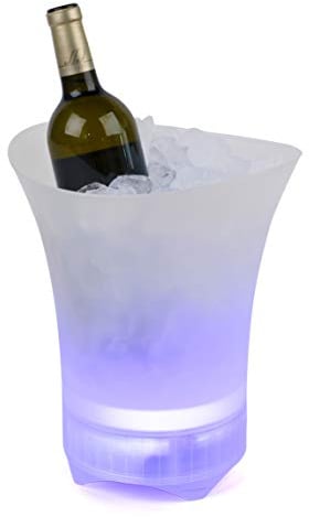 Intempo EE4938STKEU Ice Bucket Speaker - Party Bluetooth Speaker, USB Rechargeable, Colour Changing LED Lights, Up to 6 Hours of Playtime, Beer & Wine Cooler, Prosecco/Champagne Bucket, AUX Included