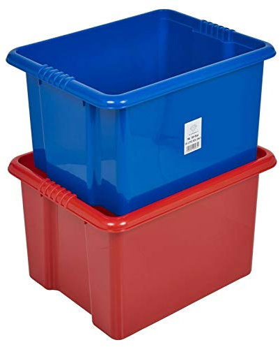 URBNLIVING TML Coloured Storage Boxes 35 Liter Blue