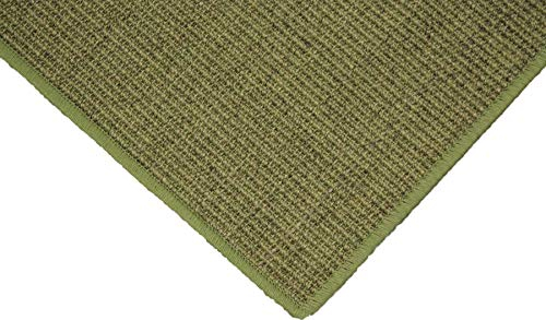 Teppich Janning Sisalteppich umkettelt grün meliert 100% Sisal gekettelt - Verschiedene Größen (90 x 160 cm)