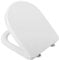 Inbagno Copriwater Dedicato FLAMINIA Serie Link in Termoindurente Bianco Cerniere Acciaio Cromo