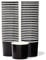 MATICAN Bols Desserts Jetables Noirs, 50 Compte de 320 ml, Idéal pour Aliments Chauds ou Froids