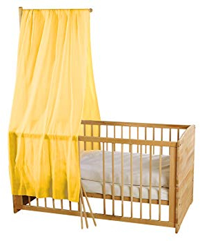 Bio Baby Betthimmel 100% Bio-Baumwolle (kbA) GOTS zertifiziert, Löwenmaul, 115 x 300 cm