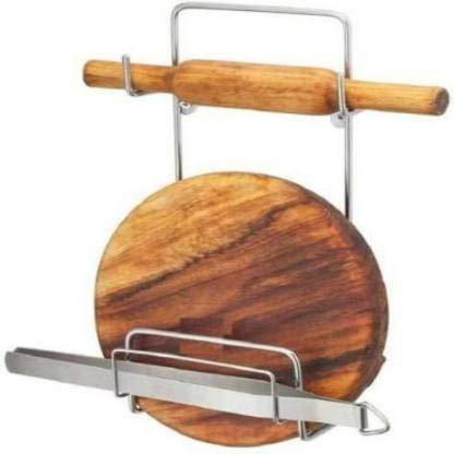Souxe Rolling Board & Pin Holder, Chakla Patla Belan Stand (Stainless Steel) - Fastest Delivery By DHL