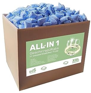 Die Seifenblase 10 kg Spülmaschinentabs Wasserlöslich für jeden Geschirrspüler geeignet Multifunktionstabs Qualitätsware Spültabs Geschirrspültabs, Pulver