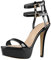 MissHeel Damen Lack Sandaletten Plateau Offene Zehenpartie Stiletto Absatz Sandalen mit Knöchelriemchen Lack Schwarz 43 EU