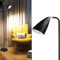 Depuley Stehlampe aus Metall, Eisen, schwarz, matt, Stehleuchte, Retro, flexibel, für Büro und Wohnzimmer, Metall, Leuchtmittel E14 3000 K (Leuchtmittel nicht im Lieferumfang enthalten)