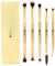 DUcare Golden Glitter Professionelle Lidschatten Pinsel-Set Duo End Augen Make-up Pinsel 5pcs Reise Concealer Augenbrauen Wimpern Eyeliner Blending