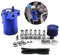 300ml Alluminio Oil Can Auto Reservoir Tank Universal Aria Olio Seperator Con Filtro Aria, Lega di Alluminio con Motore a Benzina Oil Catch Can Reservoir Tank Can (Blu)