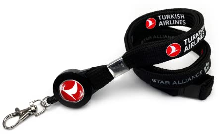 koolkrew Tubular Lanyard-Set mit türkischem Airlines Logo