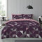 GC GAVENO CAVAILIA Easy Care Printed Duvet Cover Set, Reversible Bedding Sets, Polycotton Quilt Covers, Purple, King