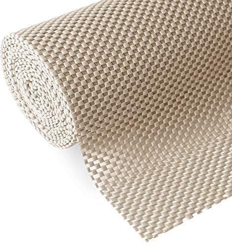 Forro para estantes y cajones, no adhesivo, antideslizante y agarre, duradero, tamaño completo, 17.7 pulgadas x 20 pies, para cajones, estantes, armarios, almacenamiento, cocina, escritorios,