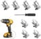 8 Pcs Electric Drill Belt Clip Replacement Hooks Clips Tools, Replacement Belt Hooks Clips with 8 Screw and Screwdriver for Most Power Drills Tools Belt Holder Clips