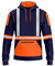 NOROZE Herren Hi-Viz Kapuzenpullover Grau Reflektierendes Band Hohe Sichtbarkeit Sicherheit Mantel mit 4 Reißverschluss Taschen Sweatshirt Jacke (S, Stil 3: Neonorange/Marine)