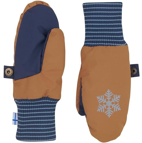 Finkid Rukkanen Blau - Wasserdichter Warmer Kinder Fäustling, Größe L - Farbe Navy