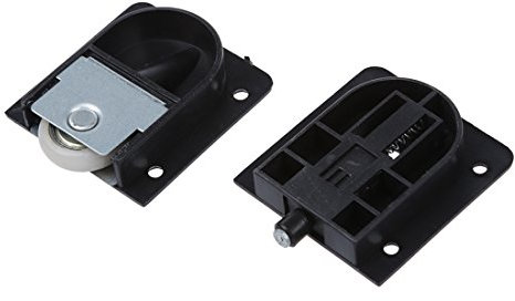 Kleiderschrank Schwarz Kunststoff Platte 25mm Dia-Rad Schiebetuer