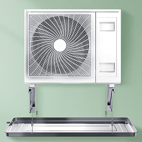 Doorhighpeak Kondensatwanne Edelstahl-Auffangwanne Matte, Universal-Klimaanlagen-Ablaufset mit Abflussrohr, Wasserauffangwanne für Außen/Innen, Ablaufgarnitur zum Sammeln und Ablassen von Wasser