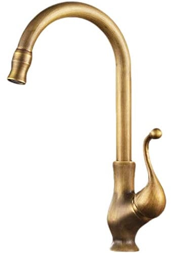 Vetrineinrete® Rubinetto da cucina a canna alta miscelatore per lavello orientabile in ottone bronzo