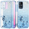 Yarxiawin Kompatibel mit Samsung Galaxy A51 5G hülle Silikon Glitzer Blumen Muster Aesthetic Clear Case, Handyhülle Samsung A51 5G hülle Glitzer Schutzhülle Transparent Motiv Cover (Blau)