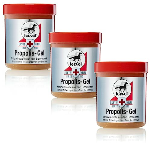 RL24 leovet - Erste Hilfe Propolis Gel für Pferde – 3 x 350 ml (3er Set) | Pferdebalsam – unterstützt Wundheilung – antibakterielle Wundsalbe – Pferdesalbe bei Ekzemen & Rissen