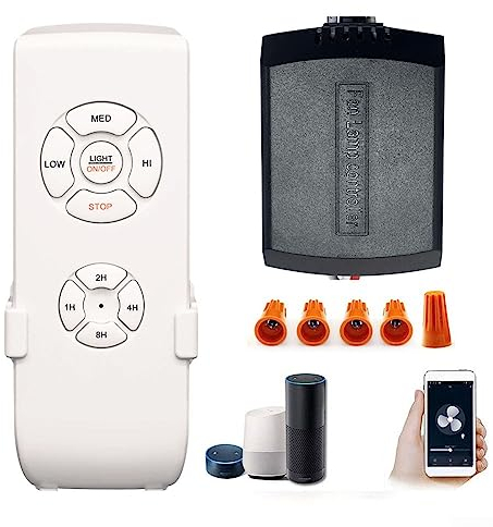 Small Size Ceiling Fan Remote Control Kit, Smart WiFi Ceiling Fan Remote Controller WiFi/Voice Control