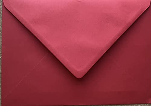 C5 (162x229mm) Coloured Envelopes Perfect for A5 Christmas Cards, Greeting Cards, Wedding Invitations, Crafts and Many More - Pack of 100 envelopes (Scarlet Red)