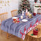 FINDIR Weihnachtstischdecke Rechteckig 180 x 150 cm Weihnachts Tischdecke Abwaschbar Tischdecke Weihnachten Grau Tischläufer Weihnachten Tischtuch für Weihnachten Tischdeko