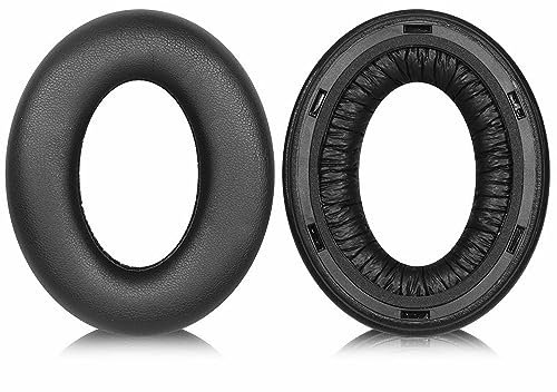 Momentum4 Earpads Replacement Protein Leather Ear Pads Cushions Cover Repair Parts Compatible with Sennheiser Momentum 4 Wireless Headphones (Black)