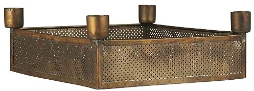 IB Laursen Adventskerzenhalter Stabkerzen Lochmuster Metall Messing Weihnachten