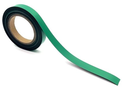 10m Green Magnetic Strip Roll with Dry Wipe Clean Finish