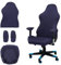 Wiainty Rivestimento per Sedia da Gioco, Copri Sedia Gaming 4 pezzi, Copertura per Sedia da Gaming Blu Navy, Braccioli Schienale della Sedia da Ufficio per Sedie da Computer, Sedia da Gioco