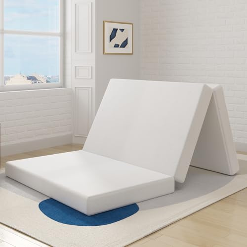 Avenco Faltmatratze, 10,2 cm, Memory-Schaum, dreifach gefaltete Matratze, Queen-Size-Größe, Klappmatratze für Innenbereich, Wohnmobil, Reise, Camping, Gästezimmer, atmungsaktiver Bezug und rutschfeste