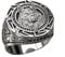 MAGIIE Schmuck Herren Ringe aus Edelstahl, Ring Viking Wikinger Wolfskopf Ring, Silber, Gre 62