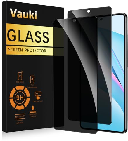 Vauki Protector Pantalla Privacidad para Xiaomi Mi 10T Lite 5G 2 Piezas,Cristal Templado Anti Espía,Anti-Espía Vidrio Película,9H Dureza,Anti-Arañazo,Sin Burbujas,Privacy Screen Protector