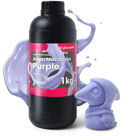 Phrozen Auqa Macaroon-Purple | Résine d'imprimante 3D | 405 nm UV Photopolymère Resin pour impression 3D LCD/DLP/SLA | Haute Précision, Faible Odeur, Non Cassante - Violet (1kg)
