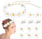 TIESOME Blumen Haarband, Damen Sonnenblumen Stirnband, Blume Haar Kranz Braut Kopfschmuck Haarband (1pc Gänseblümchen-Stirnband 5pcs Haarnadeln 6pcs Haargabeln) für Hochzeit Geburtstag Party (weiß)