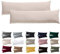 Soifox Seitenschläferkissen Bezug 40 x 145-2er Set Beige Kissenbezug mit Reißverschluss 100% Mikrofaser Resistent und Hypoallergen Kissenbezüge für Seitenschläferkissen
