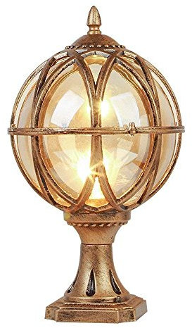sjdoPulse Lámpara Al Aire Libre Poste Linterna Luz, Tierra Paisaje Iluminación Accesorio Vintage Impermeable Pilar Luz Columna Linterna Villa Jardín Lámpara Rústica País Pilar Poste Lámpara