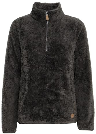 OXMO OXTelsonia Damen Pullover Teddy-Pullover Troyer