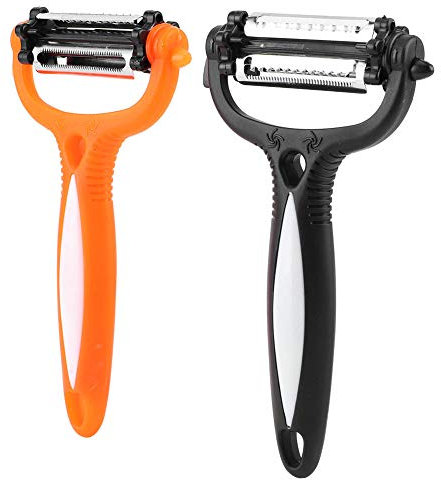 Pelapatate Multifunzionale da con Manico Antiscivolo e Terrina per Preparare gli Alimenti in