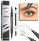 Augenbrauenstift Wasserfest - Langanhaltend Wischfest Dual-Ended Eyebrow Pencil - Erzeugt Natürliche Augenbrauenfarbe - Microblading Mit Augenbrauen Bürste