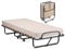 GOPLUS Klappbett 80x190cm, Gästebett mit Memoryschaum-Matratze, Stahlrohrrahmen & Universal-Rad, Platzsparendes Klappbares Design, Reisebett für Haus Büro Krankenhaus (Beige, 80×190 cm)