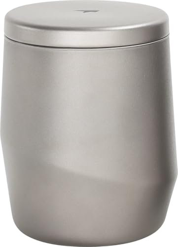 Keith Galaxy Tasse en titane à double paroi – Tasse à café de voyage isolée avec couvercle | Isolation thermique pour boissons chaudes et froides | Mug léger pour le bureau et l'extérieur 220 ml
