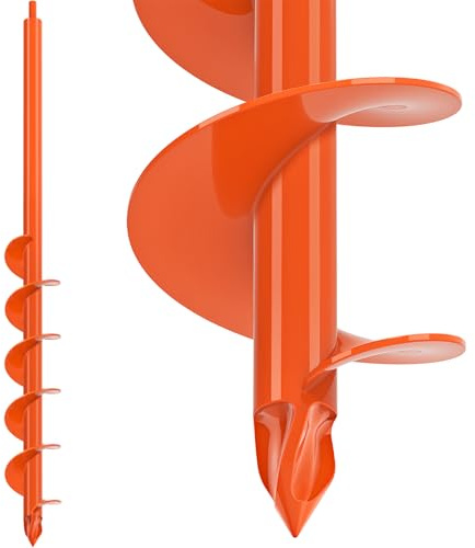 Benelabel Tarière Jardin pour Mèche, 81 x 7.6cm Manuelle Outil Plantation Creuser Trous Terre Sol Bulbes Arbre Spirale pour Faire Rapidement Trou Planter des Fleurs Arbustes, Convient L'Hexagone 10mm