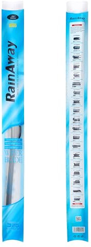 RainAway Escobilla Limpiaparabrisas Universal para Coche - Longitud 65 cm - Fácil Instalación - Goma Duradera y Soporte Anticorrosión - Compatible con la Mayoría de Vehículos -Revestimiento de Teflón