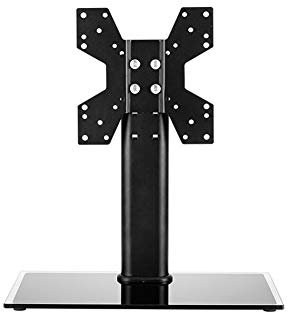 SQMGFA Supporto TV Universale, Supporto TV Portatile Supporto TV Girevole Universale da Tavolo per Schermo Piatto Curvo da 32 a 55 Pollici Supporto piedistallo Regolabile in Altezza con