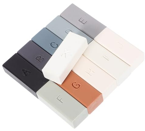 KONTONTY 11pcs Laminate Flooring Repair Kit Floor Scratch Repair Tool Wax Blocks for Wood Floor Restorer