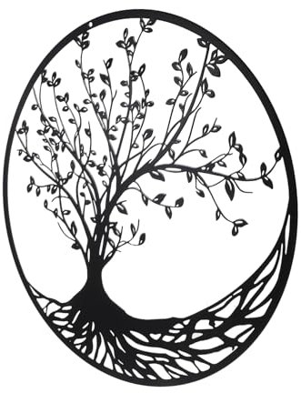 VANZACK Metallbaum Wanddekoration Aus Eisen Stilvolle Pflanzen Wandkunst Für Wohnzimmer Schlafzimmer Und Büro Einfache Installation Langlebig Und Elegant