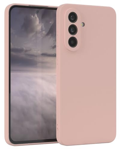 EAZY CASE Coque de protection en silicone pour Samsung Galaxy A56 5G - En silicone souple et résistant aux chocs - Avec protection de l'appareil photo - Fine - Protection TPU - Bumper - Rose pastel