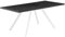 B&D home Esstisch Sven | ausziehbar 120-160 x 80 cm, 4-6 Personen Küchentisch Holztisch mit Metallgestell für Esszimmer, Küche | skandinavisch Industrial Design | Marmor-Schwarz 11202-FW-MSCH