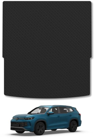 Compatible with VW Tayron (2025+) [5 Seat] 5mm Rubber Boot Mat | Heavy Duty Rubber Tailored Fit Boot Liner Full Coverage Durable Waterproof Accessories Easy Clean Anti Slip Made in the UK